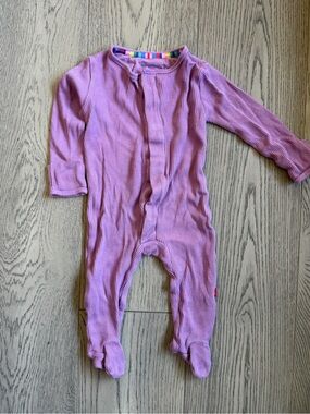 Magnetic Me Lavender Waffle-Knit Footed One-Piece